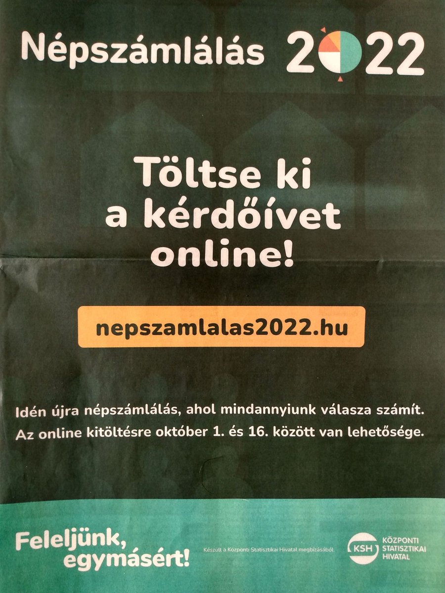 Lehtimainos, jossa kannustetaan osallistumaan väestönlaskentaan nettisivujen kautta.